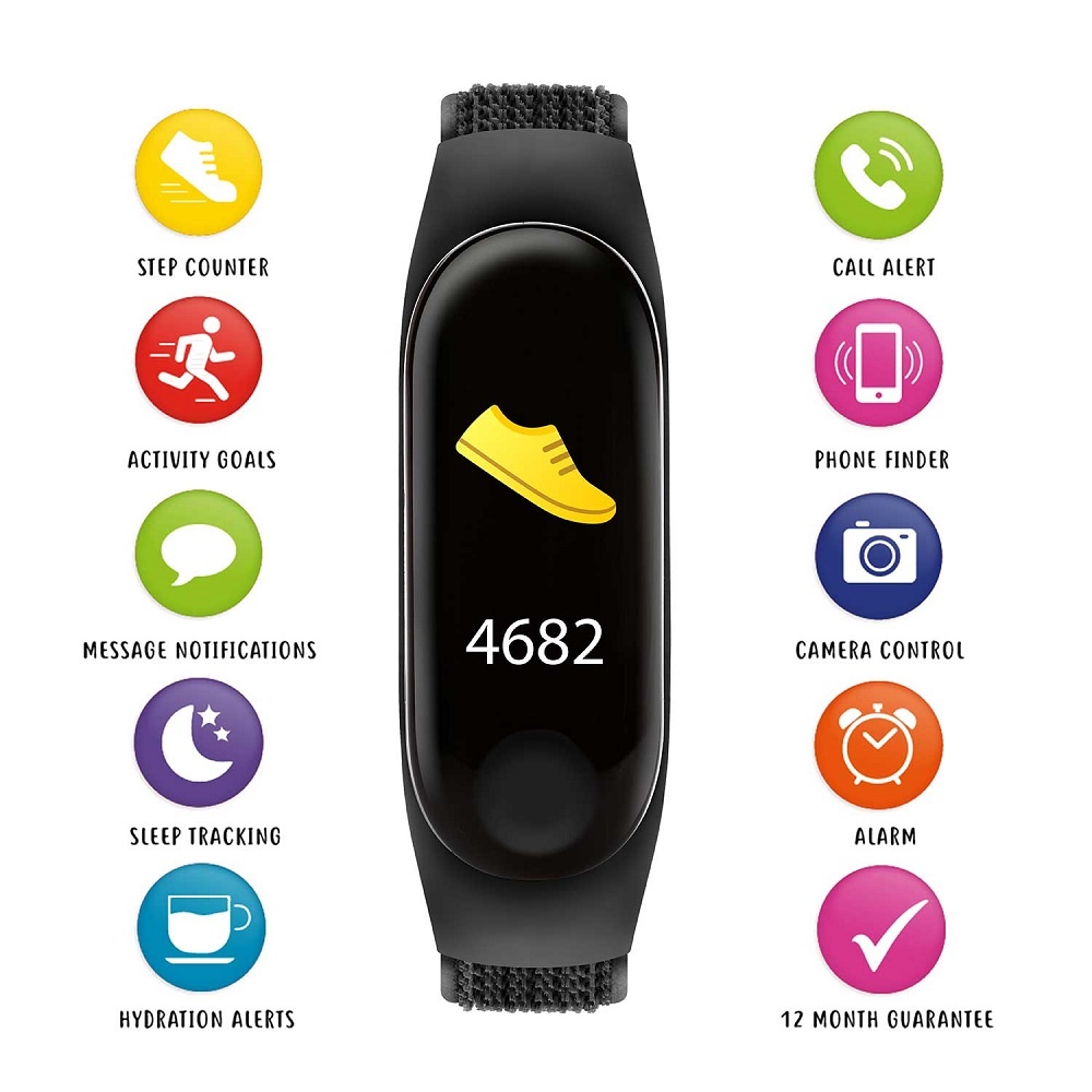 Tikkers Series 1 Kids Smart Fitness Activity Tracker Black TKS010018